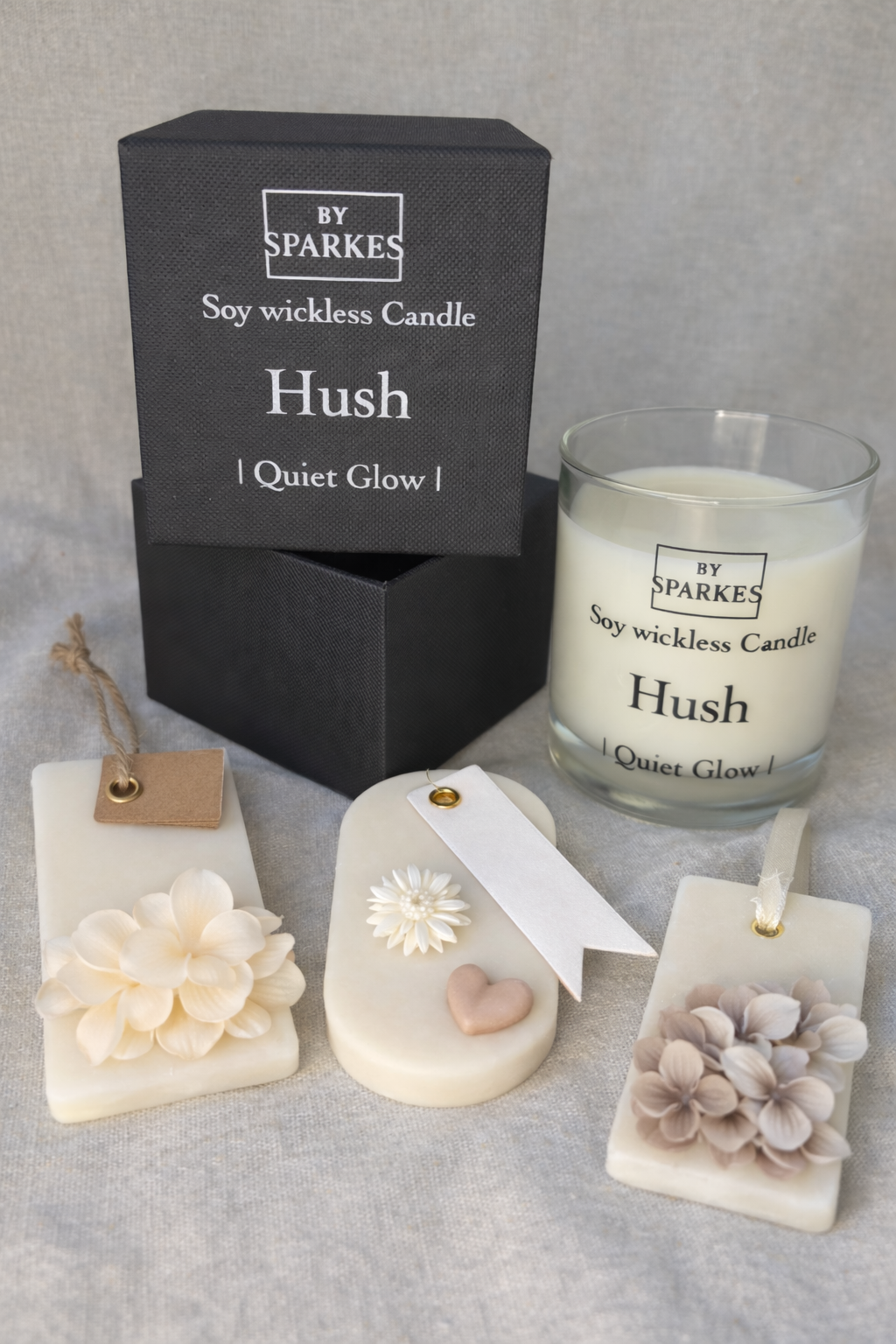 Hand poured 100% Soy Wickless Candle