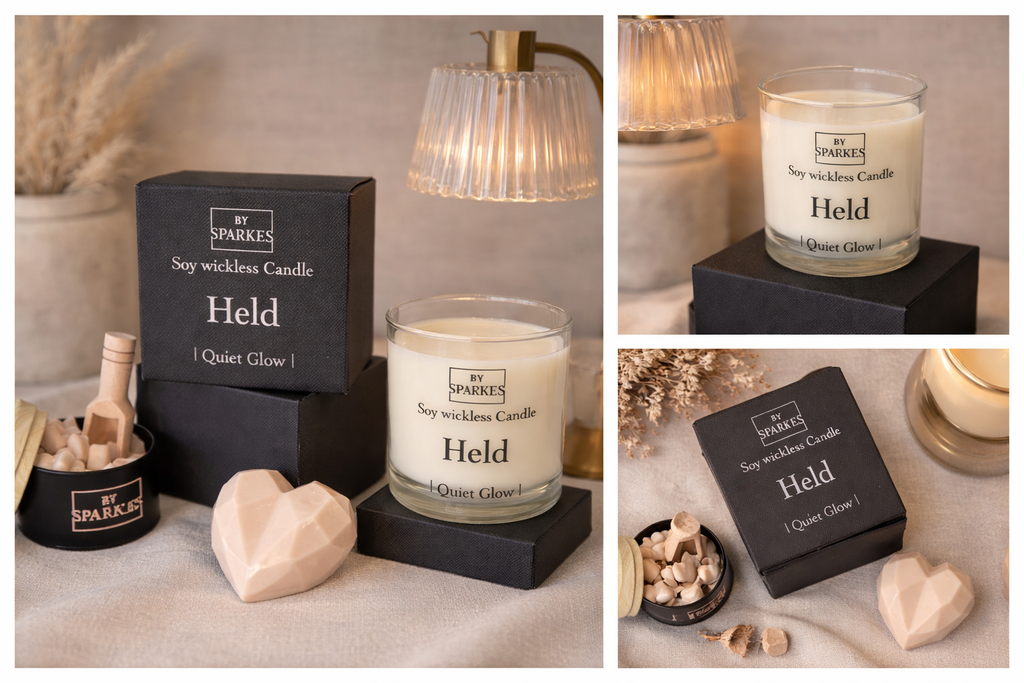 Hand poured 100% Soy Wickless Candle