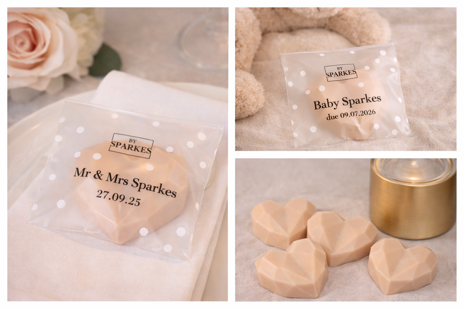 Heart Wax Melts – Homely favourites or Personalised Gift Favours
