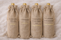 Burlap wine bottle gift bag, Thoughtful wine carrier for birthdays, anniversaries, valentines, new parents and celebrations