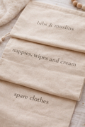 Cotton Essentials bag, Neutral drawstring storage for everyday, personalised to your lifestyle BySparkes