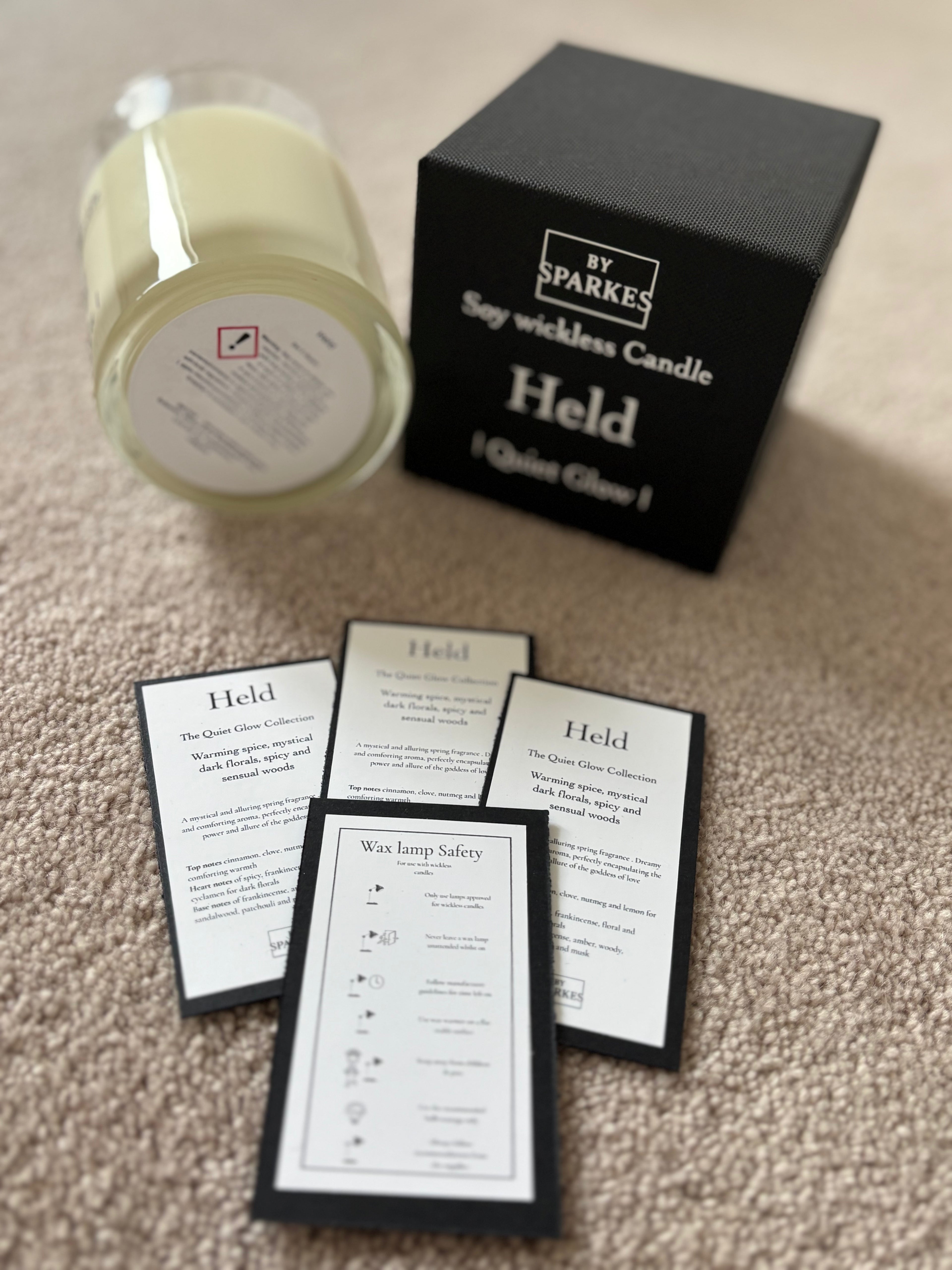 Hand poured 100% Soy Wickless Candle