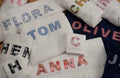 Goodwin &amp; Burgess produce beautifully hand sewn personalised embroidered lettering onto luxurious towels