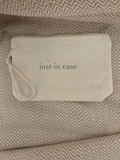Cotton Canvas Zip Pouch, Everyday Essentials Bag