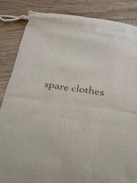 Cotton Essentials bag, Neutral drawstring storage for everyday, personalised to your lifestyle BySparkes